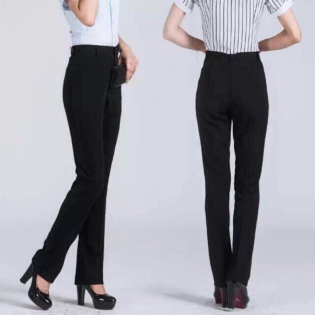 Office black slacks wear women no pockets Shopee Philippines