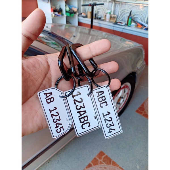Mini license plate keychain deals