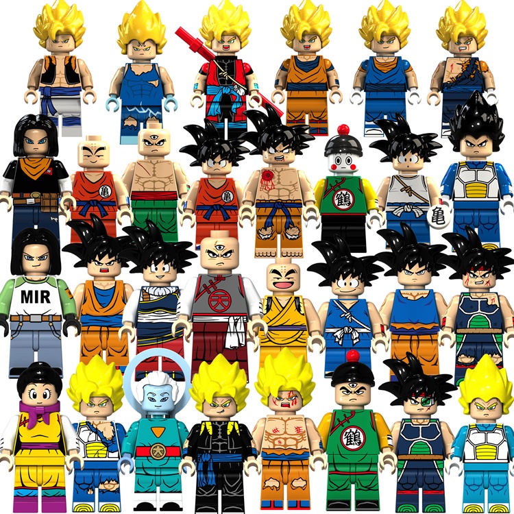 30pcs/set Dragon Ball Goku Vegeta Super Saiyan Anime Compatible Lego