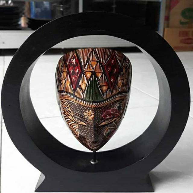 Batik Round Wood Panji Frame | Shopee Philippines
