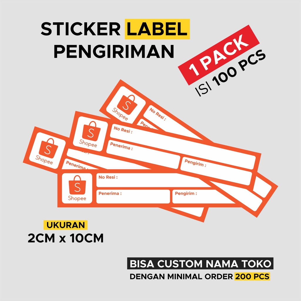 [1 PACK] Shipping Label Sticker (2x10 cm) | Shopee Philippines