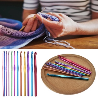 8pcs 2-5.5mm Different Size Colored Aluminum Crochet Hooks Needles Set Tools