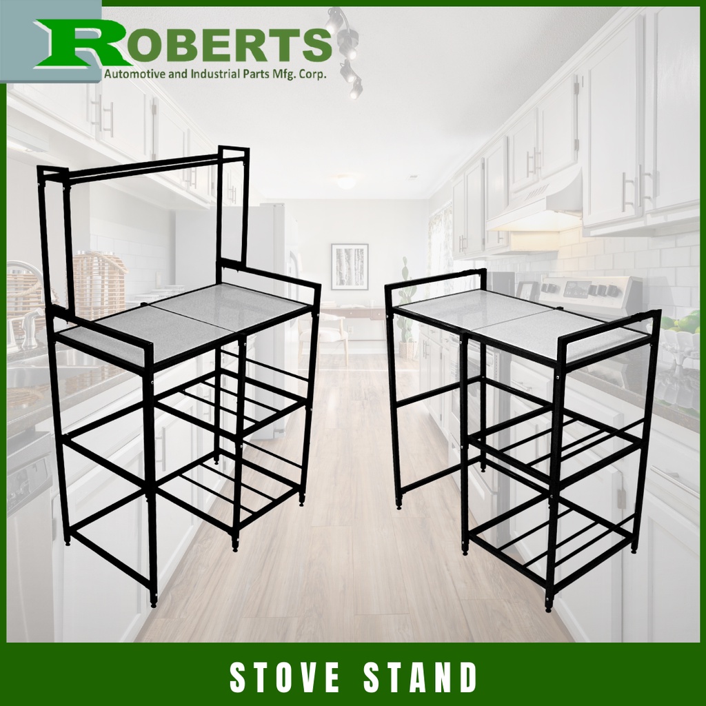 GAS STOVE STAND HEAVY DUTY KITCHEN RACK W/ FREE 2PCS CERAMIC TILES