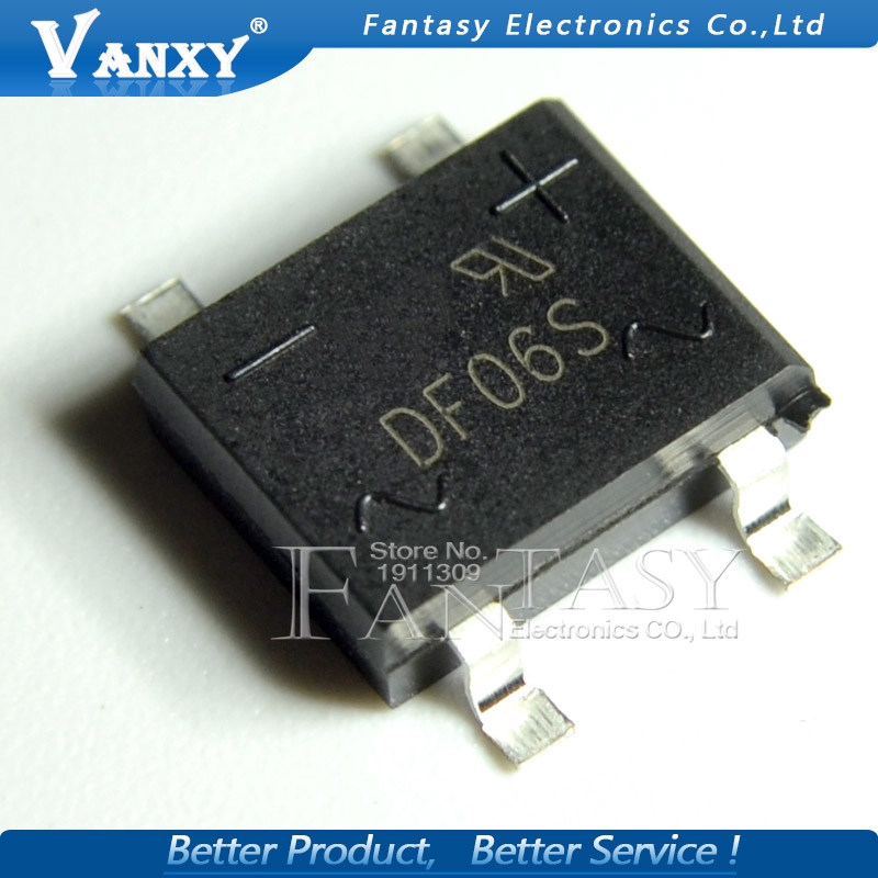 10PCS DF06S SMD 4 feet DF06S SOP-4 DF06 rectifier bridge rectifier ...
