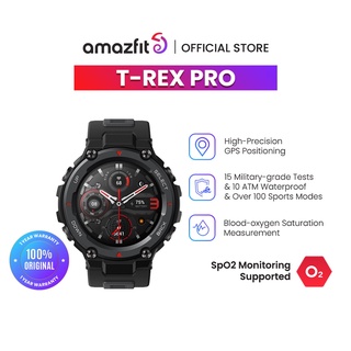 Global Version Original Amazfit T-Rex Pro Smart Watch GPS Outdoor  Waterproof Smartwatch For men 18day Battery Life Android iOS