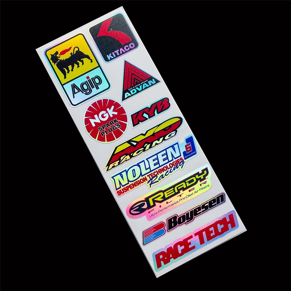 Laser Rainbow Motorcycle Motor Accessories Motorcycle Sticker Helmet ...