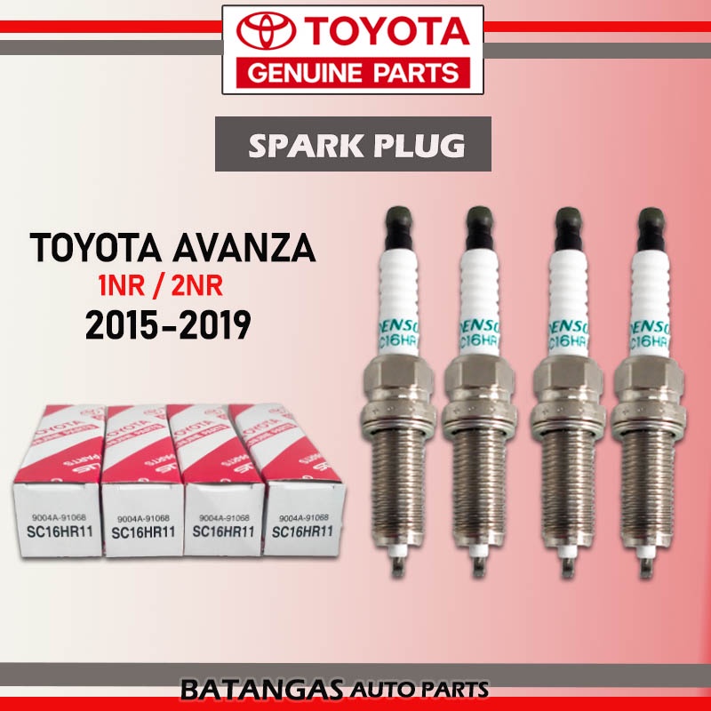 SPARK PLUG TOYOTA GENUINE PARTS TOYOTA AVANZA 1NR/2NR 20152019 4PCS PN 9004A91068 Shopee