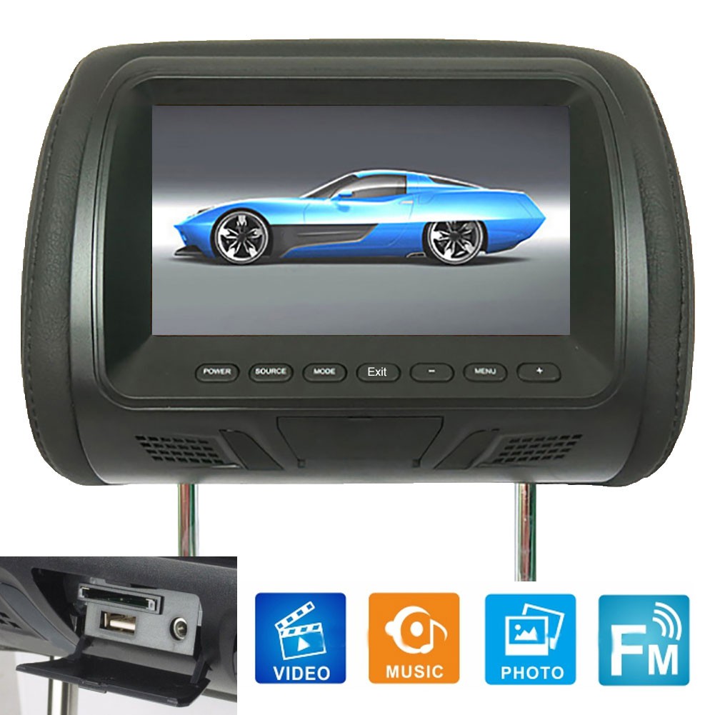 [Vcf] Universal 7 Inch Car Headrest Monitor Rear Seat Entertainment ...