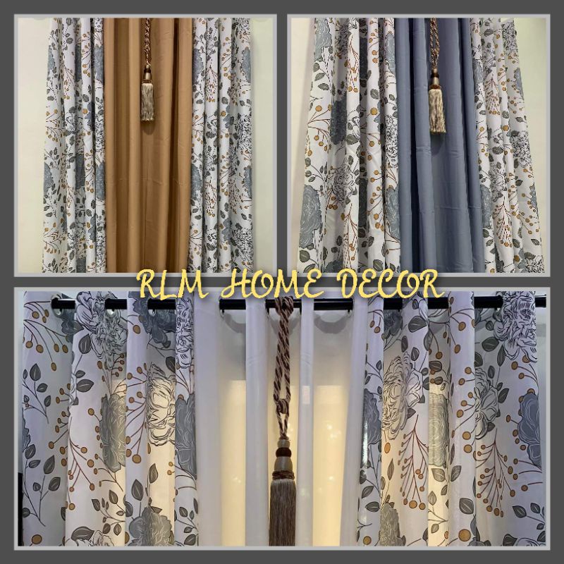RLM-New Camellia Design Elegant Ring Curtain Sold Per Set / Per PIECE ...