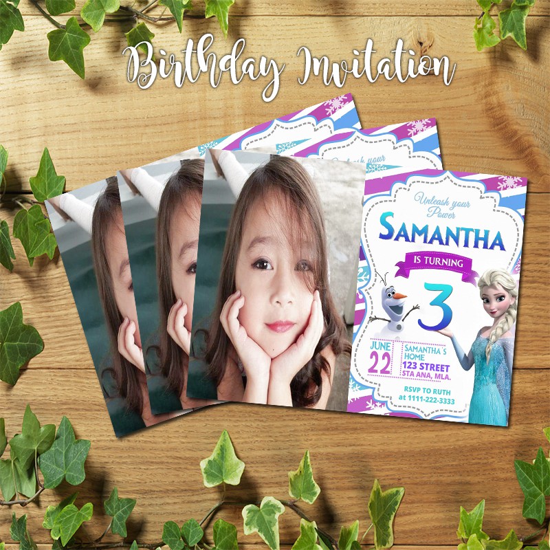 Frozen I Themed Invitation (Free Layout / Laminated) | Shopee Philippines