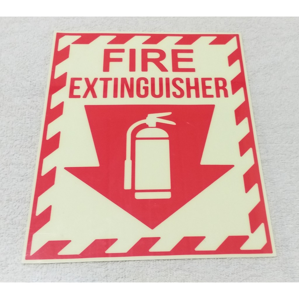 Luminous Fire Extinguisher Sign Sticker Red 8x10 | Shopee Philippines