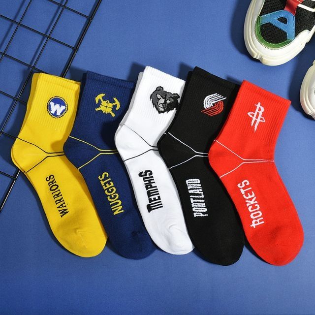 NBA Team Logo Pattern Socks Lite Basketball Socks Elite Socks MEN'S ...