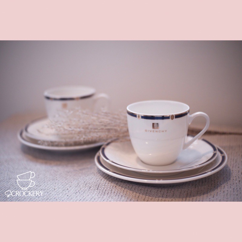 Givenchy Trio Set (Cup Saucer Plate) Shopee Philippines