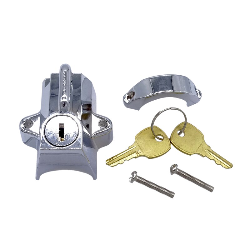 Universal Motorcycles Helmet Lock Sets For Harley Black Chrome High ...