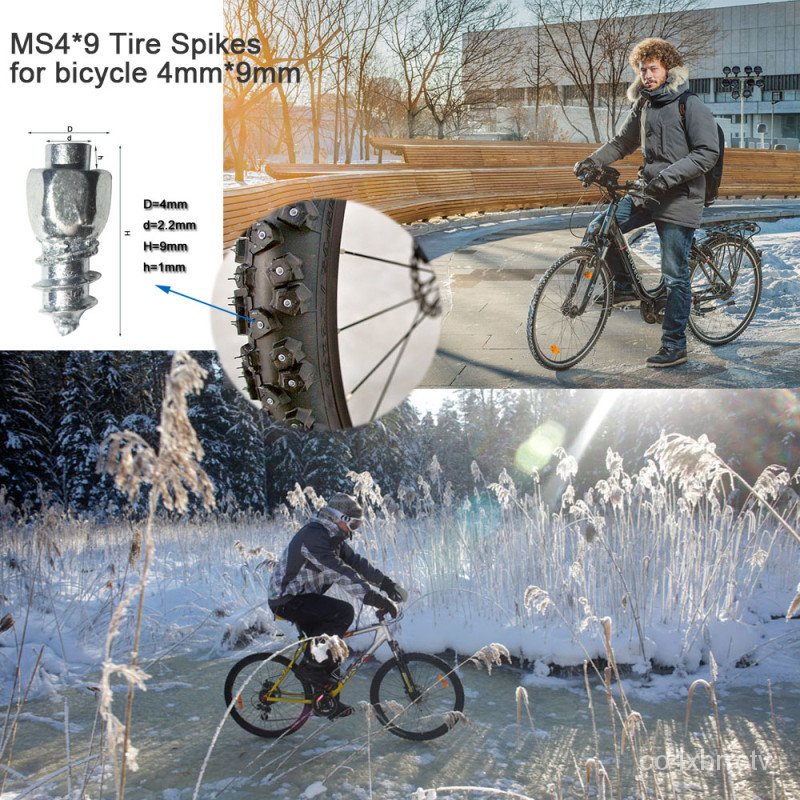 Motorcycles Bicycle 100Pcs/4*9mm Snow Carbide Screw Tire Studs Anti