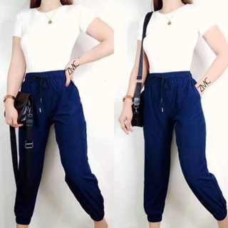 MISS YOU】New Fashion pants For Women Jogger Fit Small Upto Large