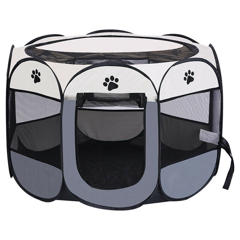 Cat Tent Foldable Cat House Pet Playpen Washable Octagonal Dog Cage Pet