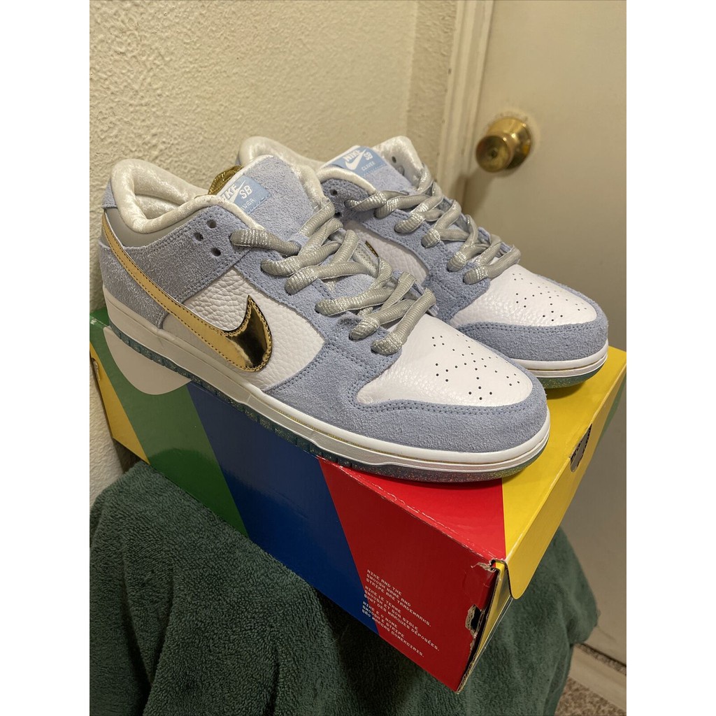 №❇Nike SB Dunk Low x Sean Cliver Holiday Special Ice blue Liquid