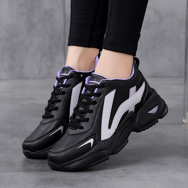 Shipping Today Wedge Platform Women Sports Running Shoes Light Breathable Mesh Chunky Sneakers Ladies Black Purple Yellow Trainers Footwear Gym Athletics Walking Jogging Tennis Sports Shoes Shopee Phi...