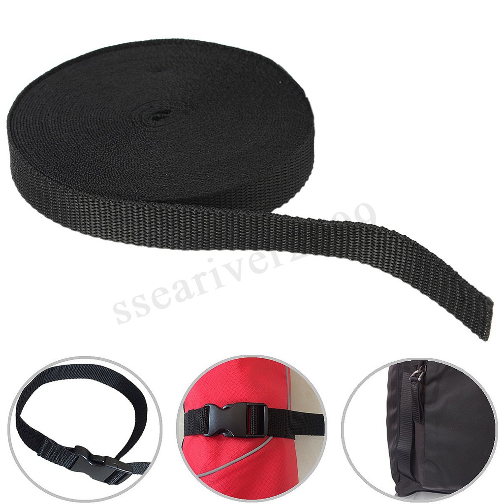 10 Meters 20mm Nylon Tape Strap For Webbing Bag Strapping Belt Making ...