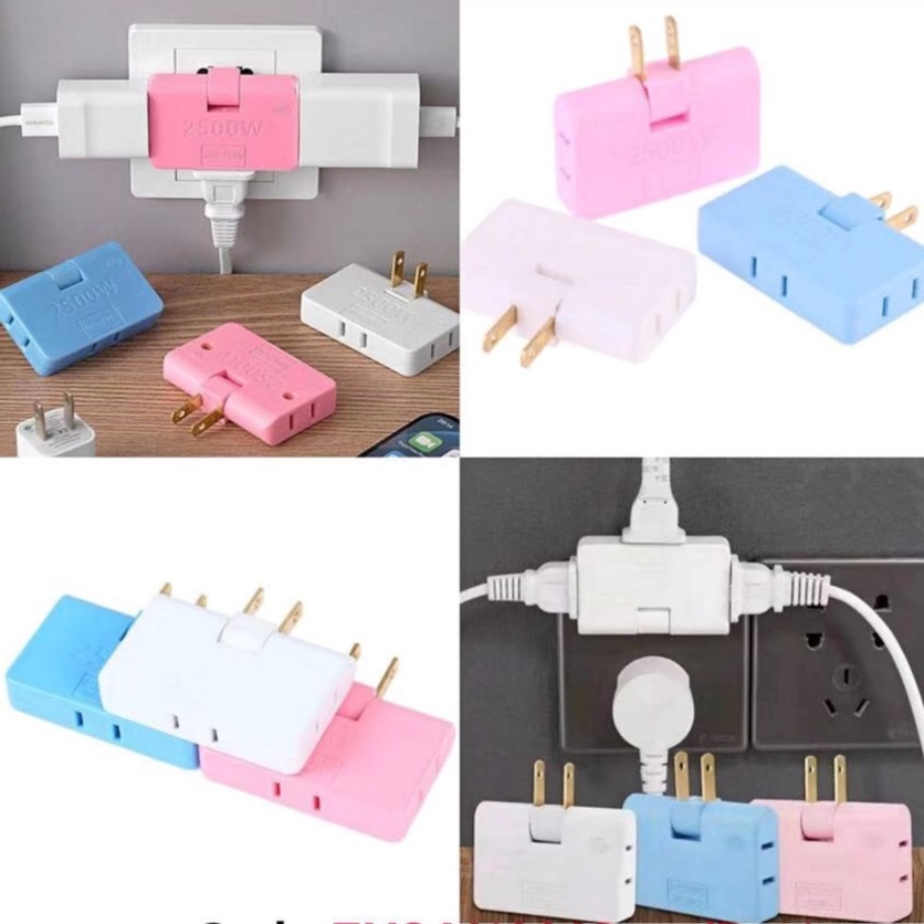 ZH341 Rotatable Socket Converter 2500W One In Three 180 Degree