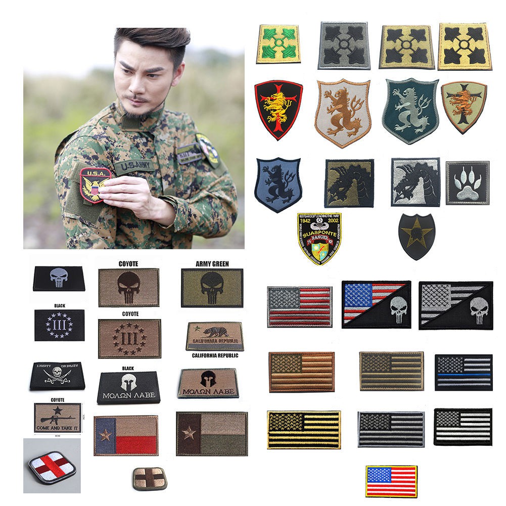 3D Military Tactical Army Embroidery Morale Sew Patch Vogue Badge ...