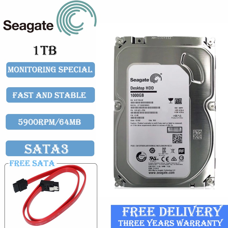 Seagate Hard Disk 1TB 2TB/500GB 3.5" HDD INTERNAL COMPUTER CCTV HARD DISK Shopee Philippines