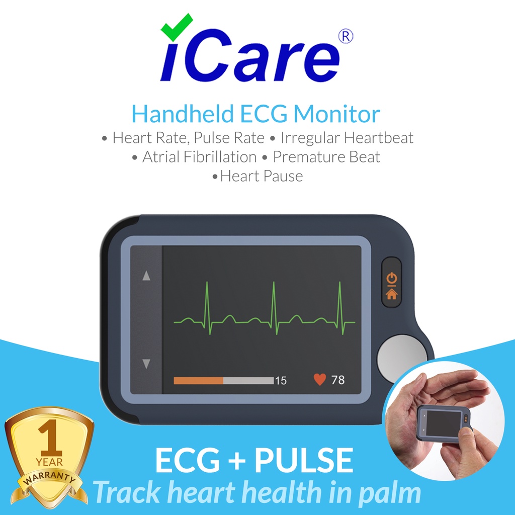 iCare® PB-20 Portable ECG Monitor(for iPhone & Android, Mac & Windows ...