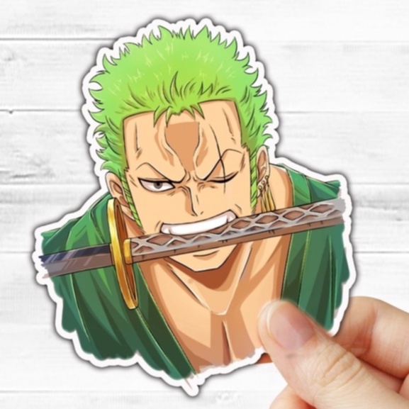 Luffy Roronoa Zoro One Piece Waterproof Peeker Sticker Pack Vinyl ...