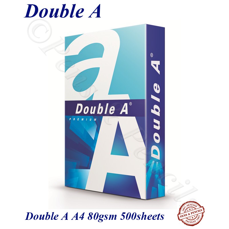 DOUBLE A A4 Paper 80gsm 500 Sheets/Ream - Photostat Printing (1Ream ...