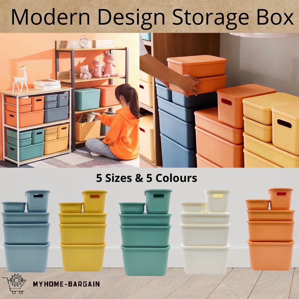 MYHOME KOREAN STYLE MULTI-SIZE & COLOR PLASTIC STORAGE BOX MODERN ...