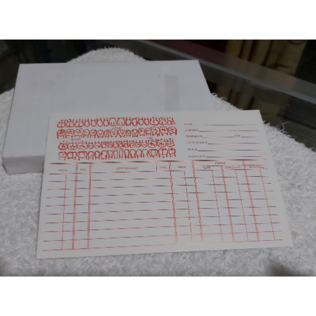 50 pcs 1pack Dental Patient Record Shopee Philippines
