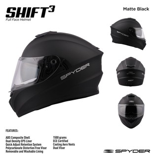 Spyder matte black store helmet