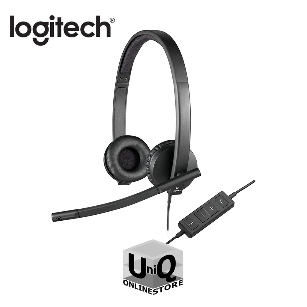 Logitech H570e Usb Headset With Noise Cancelling Mic Clear Audio And Easy To Find Inline 2232