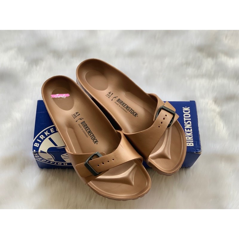 Birkenstock madrid eva metallic copper hot sale