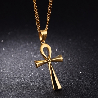 Ankh Necklace Life Lucky Cross-Shaped Pendant Religious Belief Fashion ...