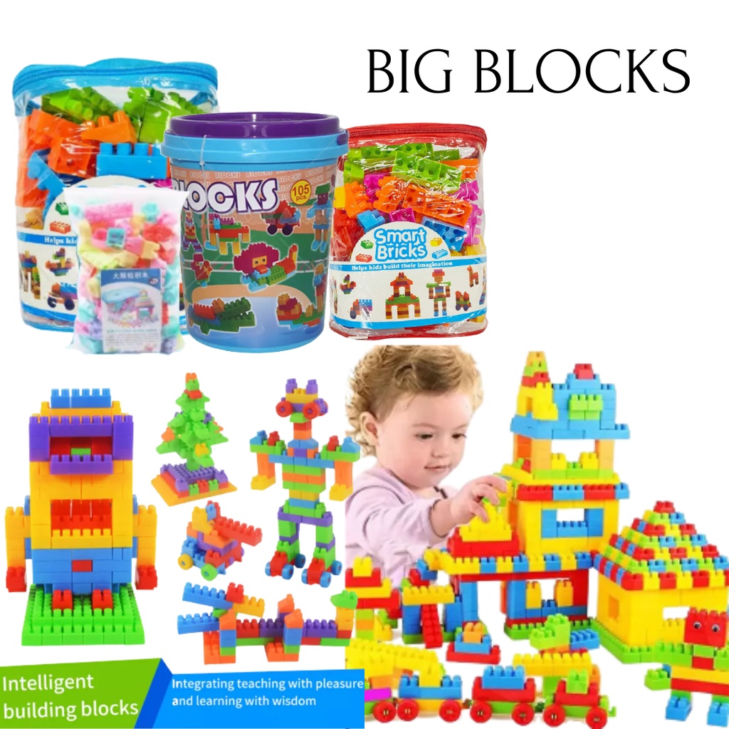 MnKC Educational BIG Blocks Colorful Building Toy Bricks Creativity ...
