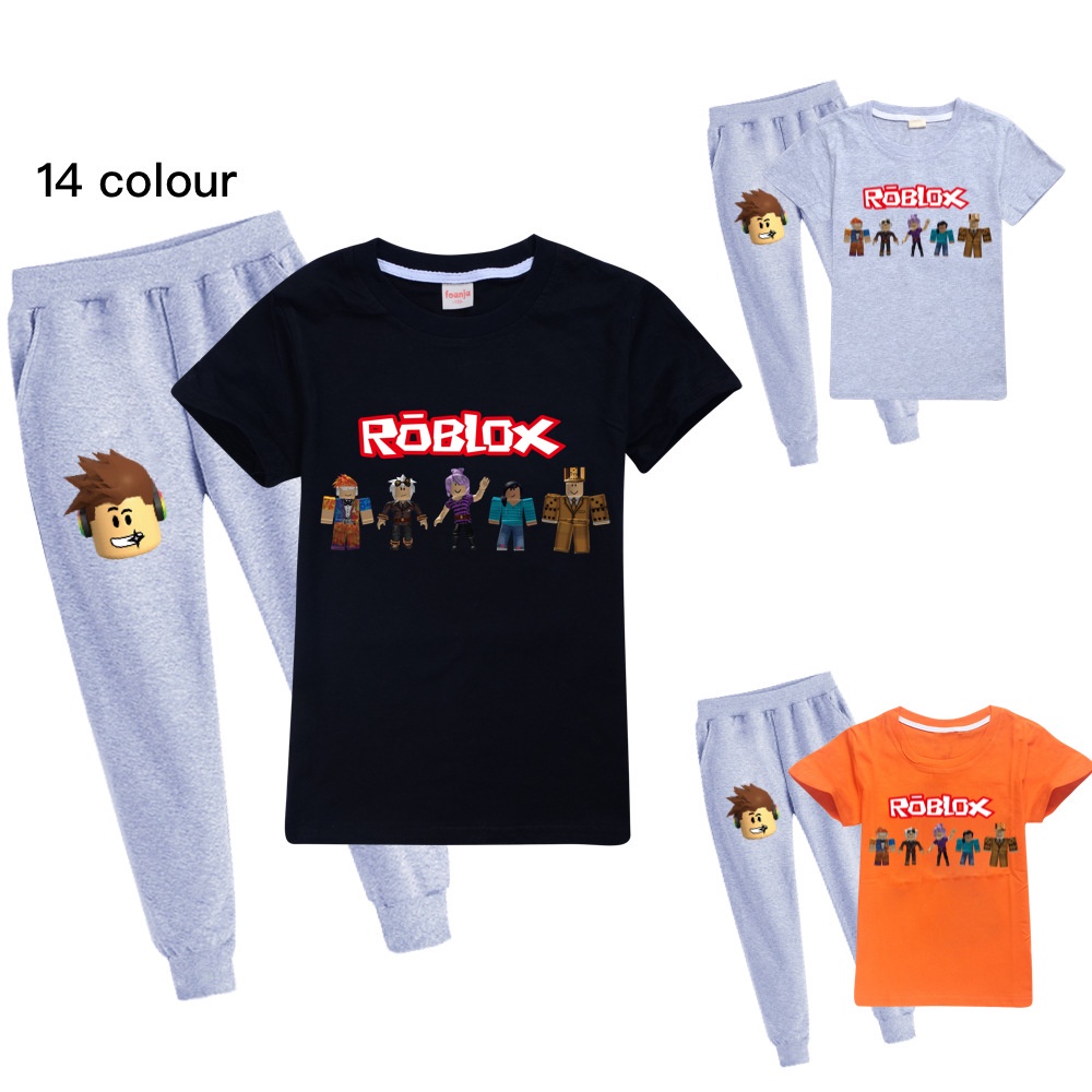 New Kids Roblox Clothes Sets Boys Girls Summer Clothing Short Sleeve Print  Sport Suits Children T-shirt + Pants Outfits - Animation  Derivatives/peripheral Products - AliExpress, roupa roblox t shirt rosa 