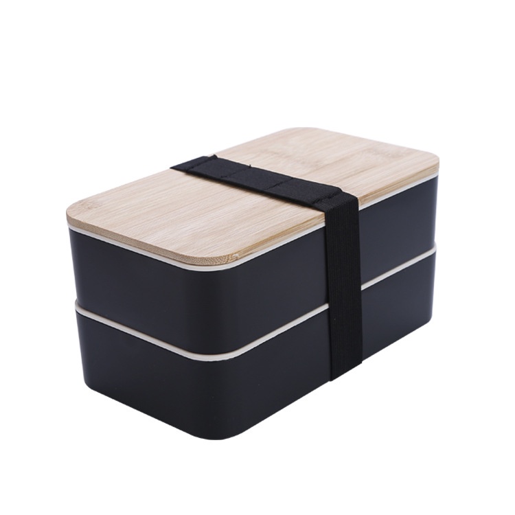 2 Layer Japanese Bento Lunch Box 1200ML Food Container With Spoon Fork ...