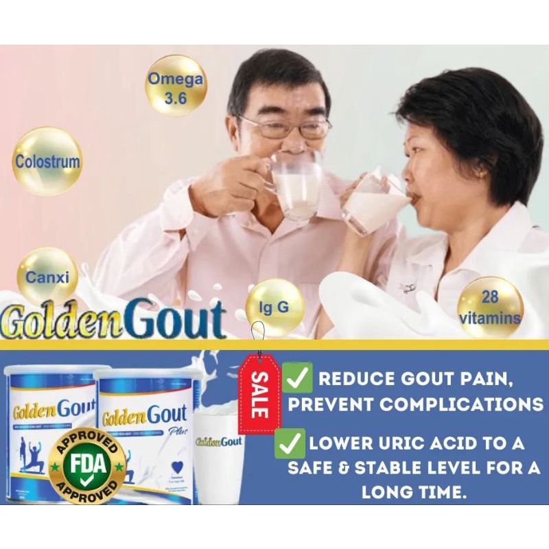GOLDEN GOUT PLUS MILK 200G NEWLY Trending Root Gout Arthritis Milk