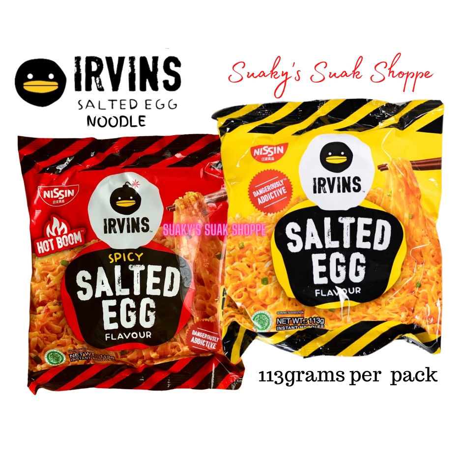 Nissin Irvins Salted Egg Instant Noodle In Packet - Regular / Hot Boom ...