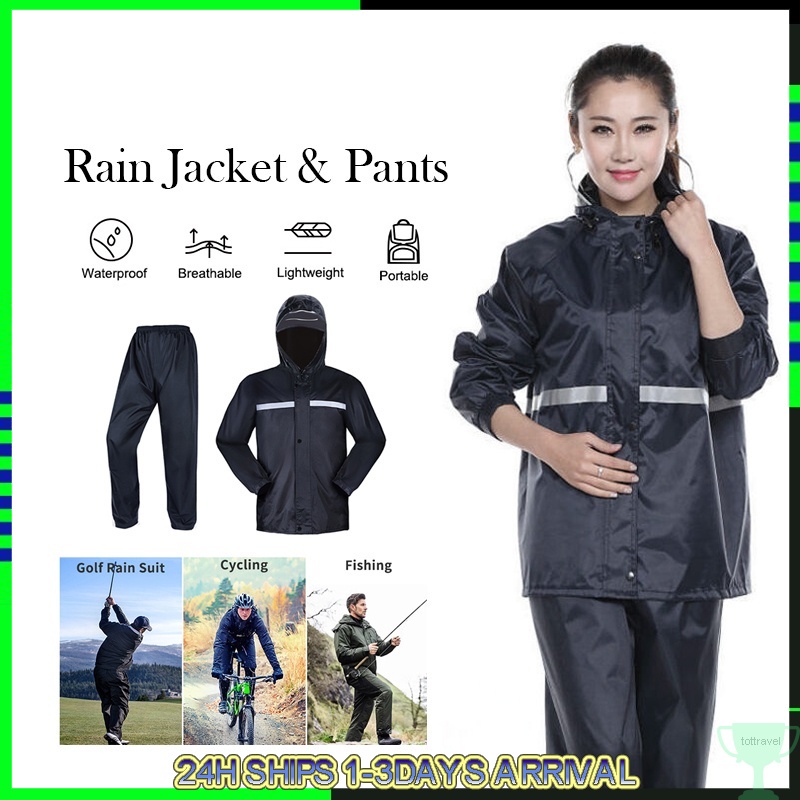 Motorcycle Riding RainCoat Suit Adult Suit Split Raincoat Waterproof ...
