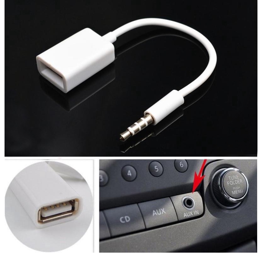 3 5mm Male Aux Audio Plug Jack To Usb 2 0 Female Converter Cable Cord Car Mp3 Shopee Philippines