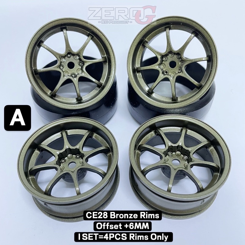 ZeroG 1/10 RC Car Rim CE28 RE30 Watanabe BBS TE37 3mm 6mm 9mm Offset Drift Touring Wheel Rims HSP D5 Yokomo D12 124019 Shopee Philippines 10 CE28 ブロンズ