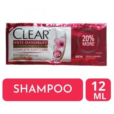 12pcs Clear Pink Anti-Dandruff Shampoo Complete Soft Care | Shopee