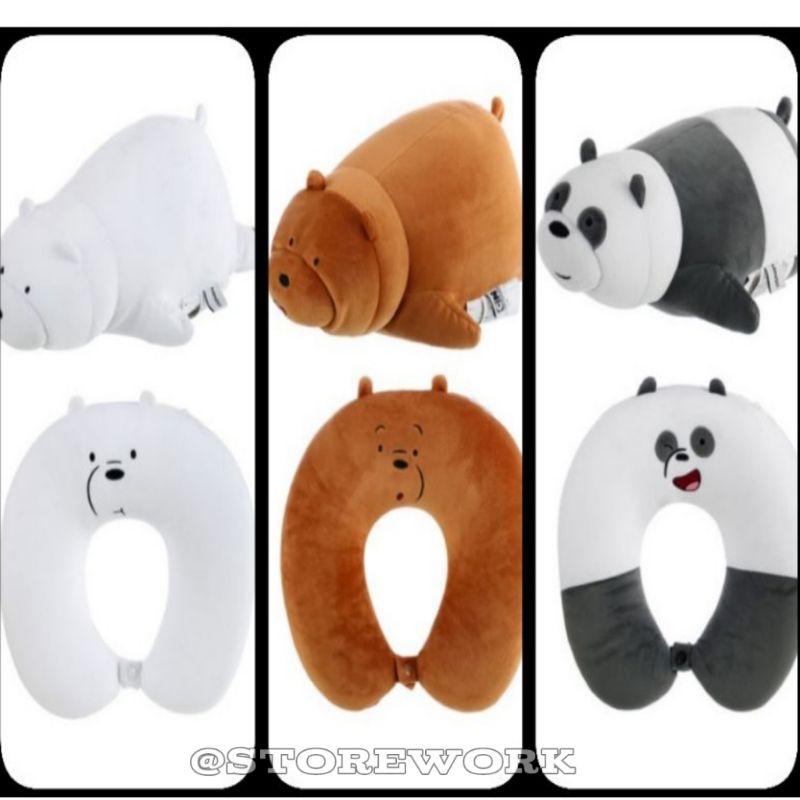 Miniso Neck Pillow & Official Doll We Bare Bears Shopee Philippines