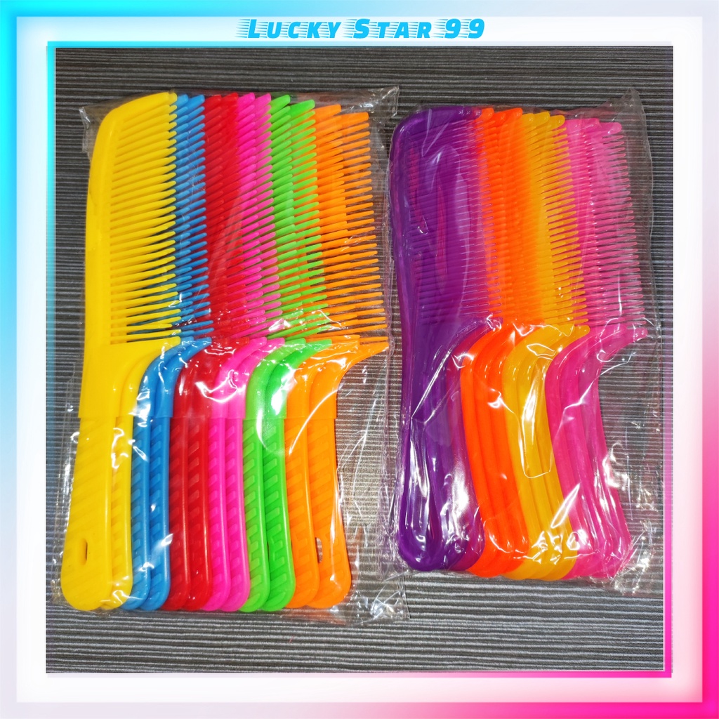 12pcs/pck Comb Suklay Plastic Hair Combs Assorted Color | Shopee ...