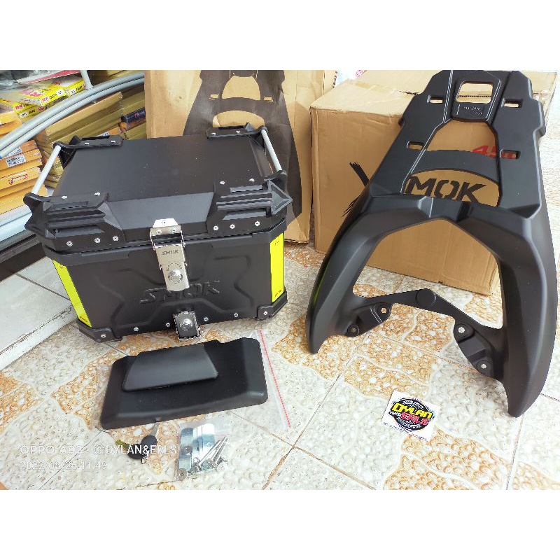 TOP BOX BRACKET WITH ALLOY TOP BOX 45.L W/ BACK REST FOR NMAX V2 2020 ...