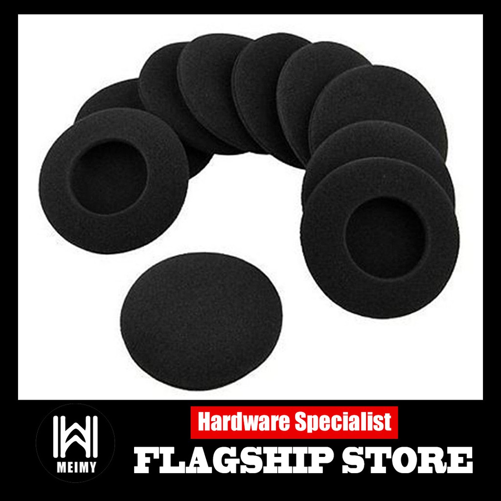 10pcs 50MM Foam Pads Sponge Ear Pads Cushion Headphone Headset Cover