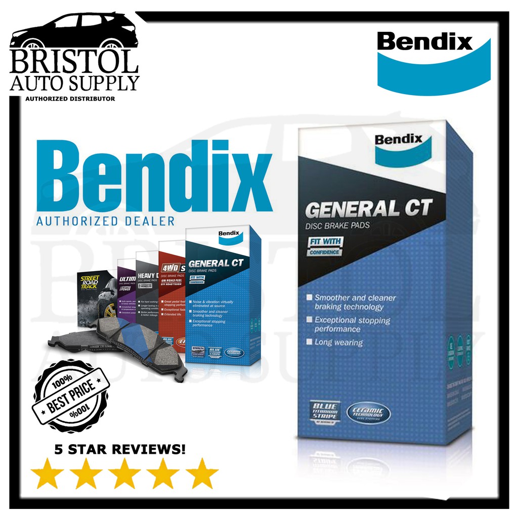 Bendix Brake Pads Front for Mitsubishi Mirage G4 and HB/ Wigo E M/T